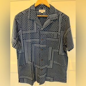 J.Crew Wallace & Barnes short-sleeve camp-collar shirt in bandana print